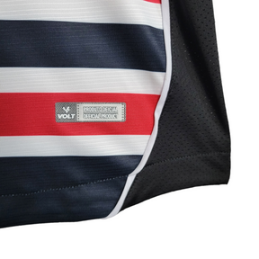 Camisa Santa Cruz I 23/24 Feminina Torcedor - Listrado em Preto Vermelho e Branco