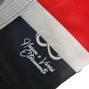 Camisa Santa Cruz I 21/22 Torcedor Feminina - Listrado em Preto Vermelho e Branco