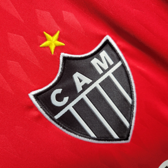 Camisa Atlético Mineiro Goleiro I 23/24 - Torcedor Masculina - Vermelha com detalhes em preto