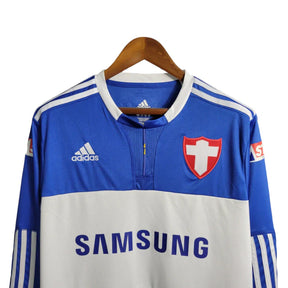 Camisa Retrô Palmeiras III 2019 manga longa - Masculina Adidas - Azul com detalhes em branco
