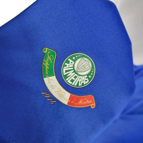 Camisa Retrô Palmeiras III 2019 manga longa - Masculina Adidas - Azul com detalhes em branco