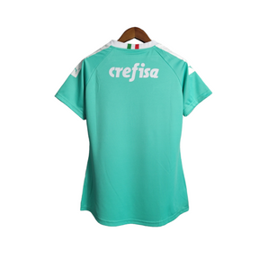 Camisa Palmeiras III 19/20 - Torcedor Puma Feminina - Verde Tiffany com detalhes em vermelho savoia