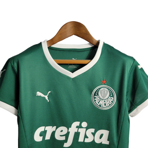 Camisa Palmeiras I 22/23 Feminina Puma- Verde com detalhes em branco