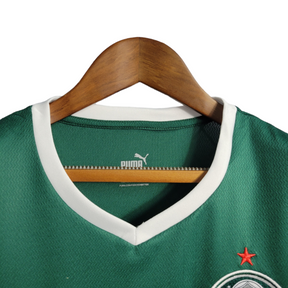 Camisa Palmeiras I 22/23 Feminina Puma- Verde com detalhes em branco