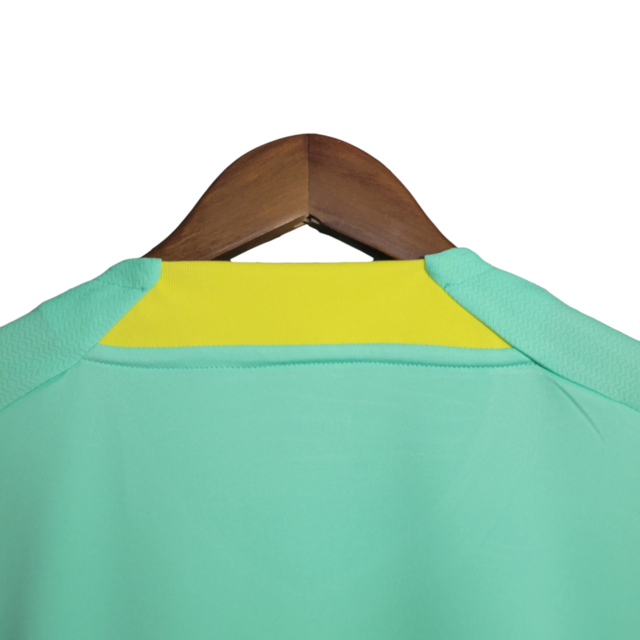 Camisa Palmeiras III 22/23 Feminina Puma - Verde-piscina com detalhes em amarelo