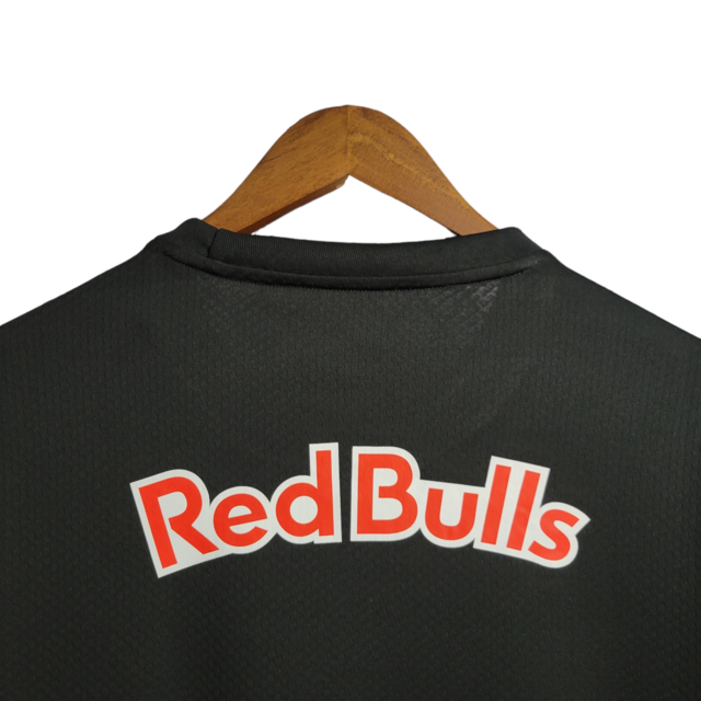 Camisa Red Bull Bragantino II 22/23 New Balance Torcedor Masculino - Preta com detalhes em amarelo, vermelho e branco