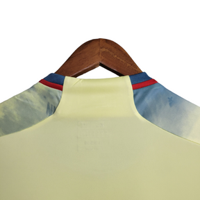 Camisa Red Bull New York Edição Especial New Cow Stadium 23/24 Adidas Torcedor Masculino - Amarela com detalhes em azul e vermelho