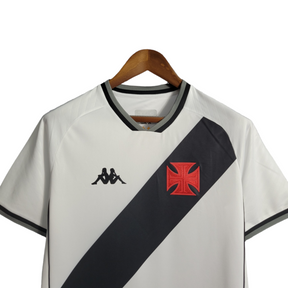 Camisa Vasco da Gama I 21/22 Kappa Torcedor Masculina - Branca com Listras pretas e detalhe em vermelhor