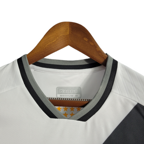 Camisa Vasco da Gama I 21/22 Kappa Torcedor Masculina - Branca com Listras pretas e detalhe em vermelhor