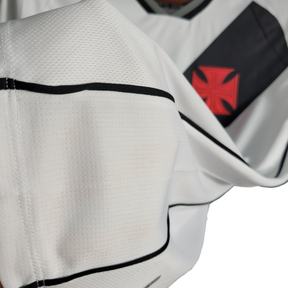 Camisa Vasco da Gama I 21/22 Kappa Torcedor Masculina - Branca com Listras pretas e detalhe em vermelhor