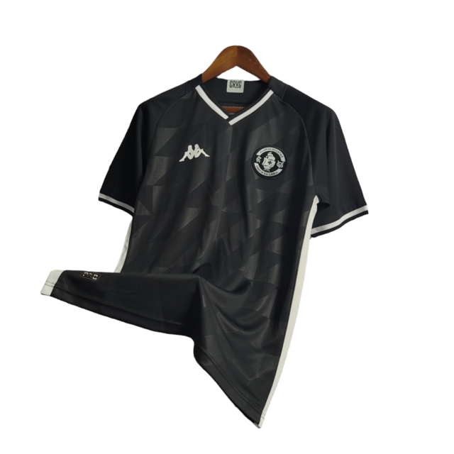 Camisa Vasco da Gama III 21/22 Kappa Torcedor Masculina - Preta com detalhes em branco