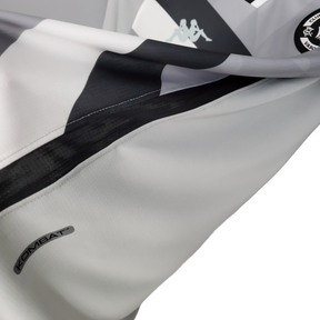Camisa Vasco da Gama III 21/22 Kappa Torcedor Masculino - Cinza com faixas em preto e branco