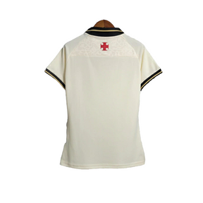 Camisa Vasco da Gama III 22/23 - Torcedor Kappa Feminina - Branca com detalhes em preto e dourado