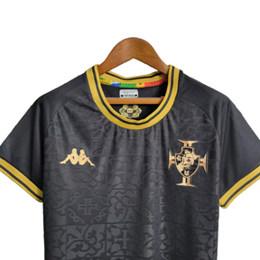 Camisa Vasco da Gama III Edição especial 22/23 - Torcedor Kappa Feminina - Preta com detalhes em dourado