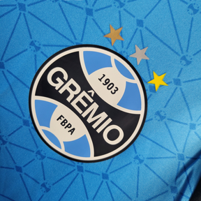 Camisa Grêmio Treino 22/23 - Torcedor Umbro Masculina - Azul com detalhes em preto
