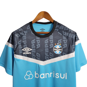 Camisa Grêmio Treino 23/24 - Torcedor Umbro Masculina - Azul com detalhes em cinza