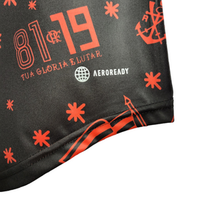 Camisa Flamengo III Pré Jogo 22/23 Adidas Feminina - Vermelha com detalhes em preto