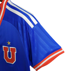Camisa Universidad do Chile I 23/24 - Feminina Adidas - Azul com detalhes em branco e vermelho