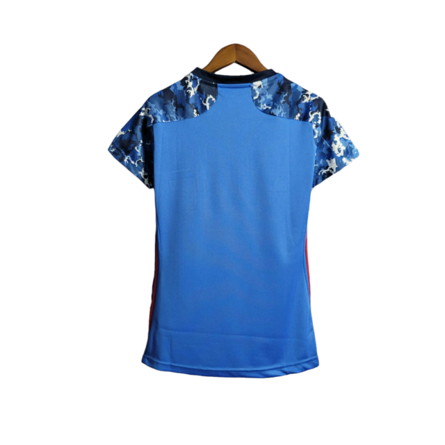 Camisa Seleção Japão I 20/21 - Feminina Adidas - Azul com detalhes em branco e preto