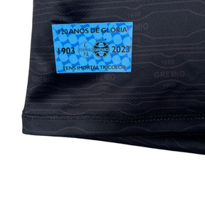 Camisa Grêmio III 23/24 - Torcedor Umbro Feminina - Preta com detalhes em azul