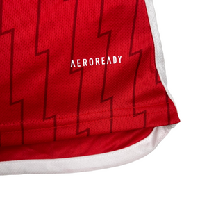 Camisa Arsenal I 23/24 - Torcedor Adidas Feminina - Vermelha com detalhes em branco e dourado