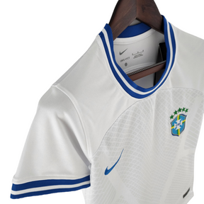 Camisa Seleção do Brasil Edição Especial 22/23 - Torcedor Nike Feminina - Branca com detalhes em azul