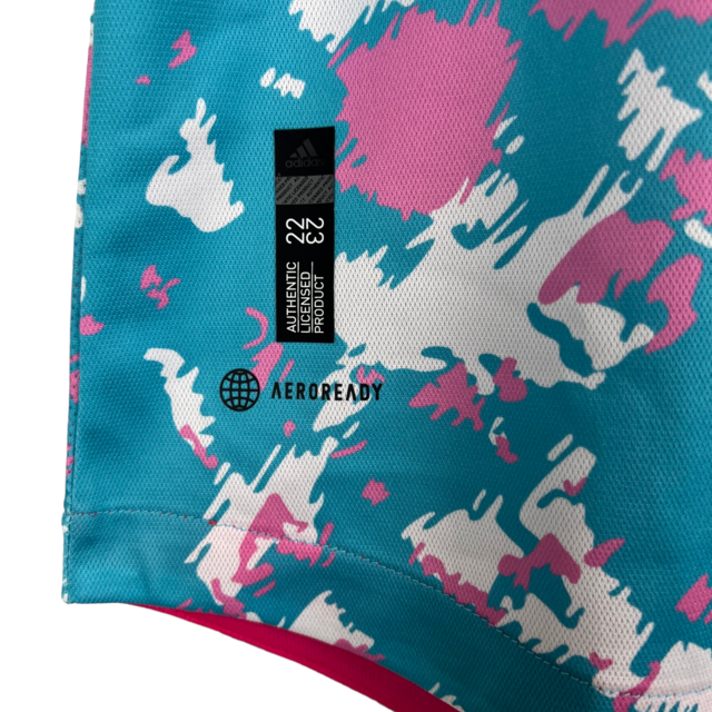 Camisa Inter Miami 23/24 - Torcedor Adidas Feminina - Azul com detalhes em branco e rosa