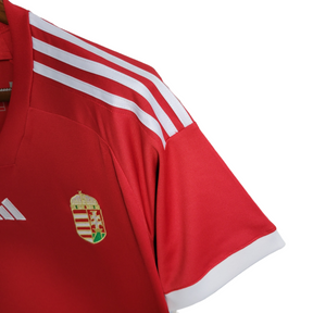 Camisa Seleção Hungria Edição Especial 22/23 - Torcedor Adidas Masculina - Vermelha com detalhes em branco