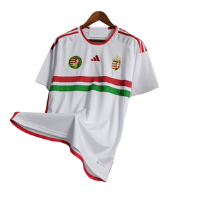 Camisa Seleção Hungria Edição Especial 22/23 - Torcedor Adidas Masculina - Branca com detalhes em vermelho e verde