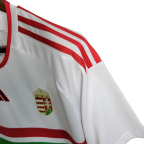 Camisa Seleção Hungria Edição Especial 22/23 - Torcedor Adidas Masculina - Branca com detalhes em vermelho e verde