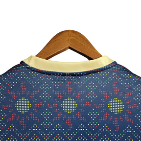 Camisa Seleção Jamaica Treino 23/24 - Torcedor Adidas Masculina - Azul com detalhes em dourado