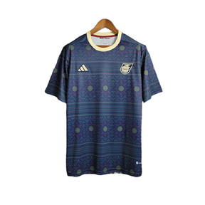 Camisa Seleção Jamaica Treino 23/24 - Torcedor Adidas Masculina - Azul com detalhes em dourado