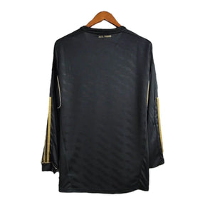 Camisa Retrô Real Madrid II 11/12 manga longa - Masculina Adidas - Preta com detalhes em dourado