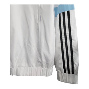 Jaqueta Corta-Vento Manchester United 23/24 - Masculina Adidas - Branca com detalhes em azul e preto