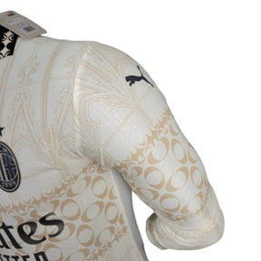 Camisa AC Milan Edição especial 24/25 manga longa - Jogador Puma Masculina - Bege com detalhes em preto