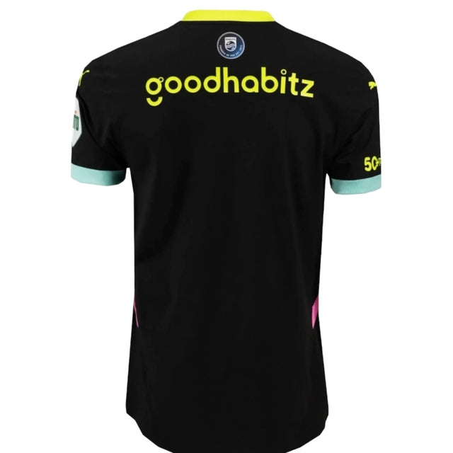Camisa PSV Eindhoven II 24/25 - Torcedor Puma Masculina - Preta com detalhes em verde e amarelo e rosa