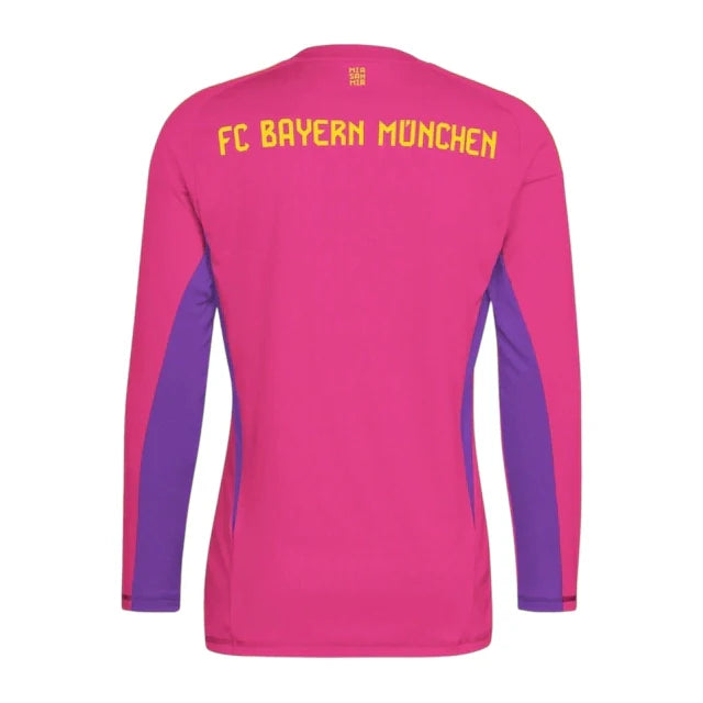 Camisa Bayern de Munique Goleiro II 23/24 manga longa - Torcedor Adidas Masculina - Rosa