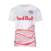 Camisa Red Bull Bragantino Pré-jogo 23/24 - Torcedor Nike Masculina - Branca com detalhes em vermelho