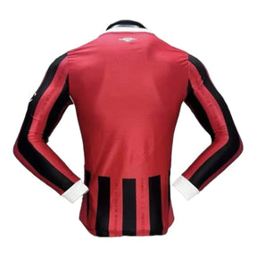 Camisa AC Milan I 24/25 manga longa - Jogador Puma Masculina - Vermelha e preta