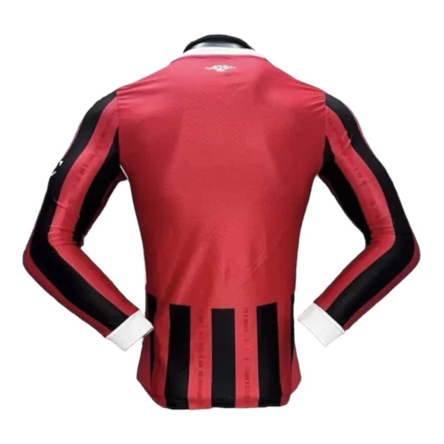 Camisa AC Milan I 24/25 manga longa - Jogador Puma Masculina - Vermelha e preta