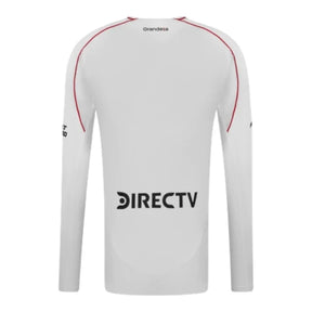 Camisa River Plate I manga longa 24/25 - Torcedor Adidas Masculina - Branca com detalhes em vermelho