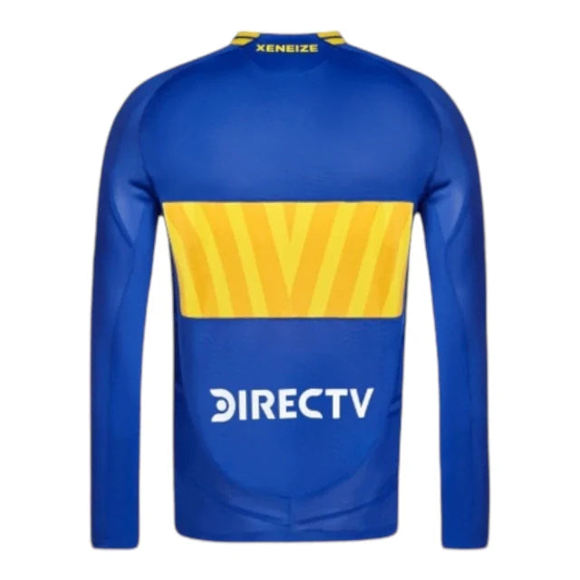 Camisa Boca Juniors I manga longa 24/25 - Torcedor Adidas Masculina - Azul com detalhes em amarelo