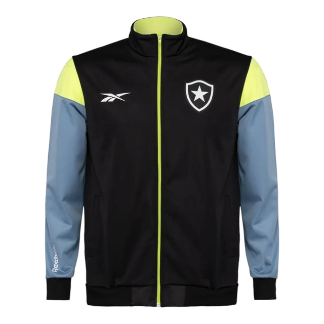 Jaqueta Corta-Vento Botafogo 24/25 - Masculina Reebok - Preta com detalhes em cinza e amarelo