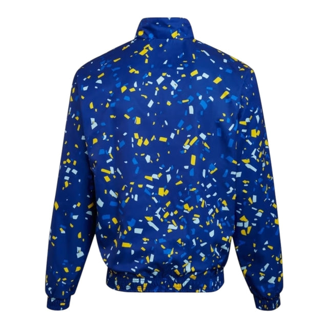 Jaqueta Corta-Vento Boca Juniors 24/25 - Masculina Adidas - Azul com detalhes em amarelo e branco