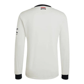 Camisa Manchester United III 24/25 manga longa - Torcedor Adidas Masculina - Branca com detalhes em preto