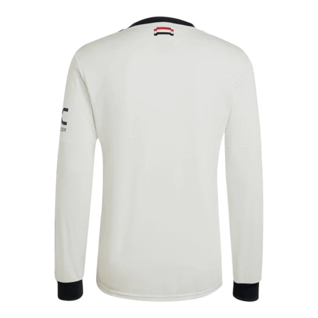 Camisa Manchester United III 24/25 manga longa - Torcedor Adidas Masculina - Branca com detalhes em preto