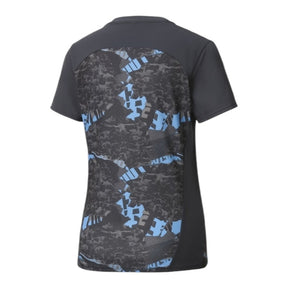 Camisa Manchester City Pré-jogo 25/26 - Torcedor Adidas Feminina - Cinza com detalhes em azul
