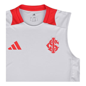Camisa Regata Internacional Treino 25/26 - Torcedor Adidas Masculina - Branca com detalhes em vermelho