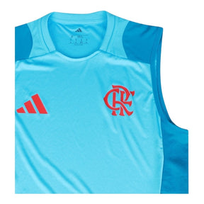 Camisa Regata Flamengo Treino 25/26 - Torcedor Adidas Masculina - Azul