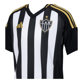 Camisa Atlético Mineiro I 25/26 - Torcedor Masculina - Preta com listras brancas